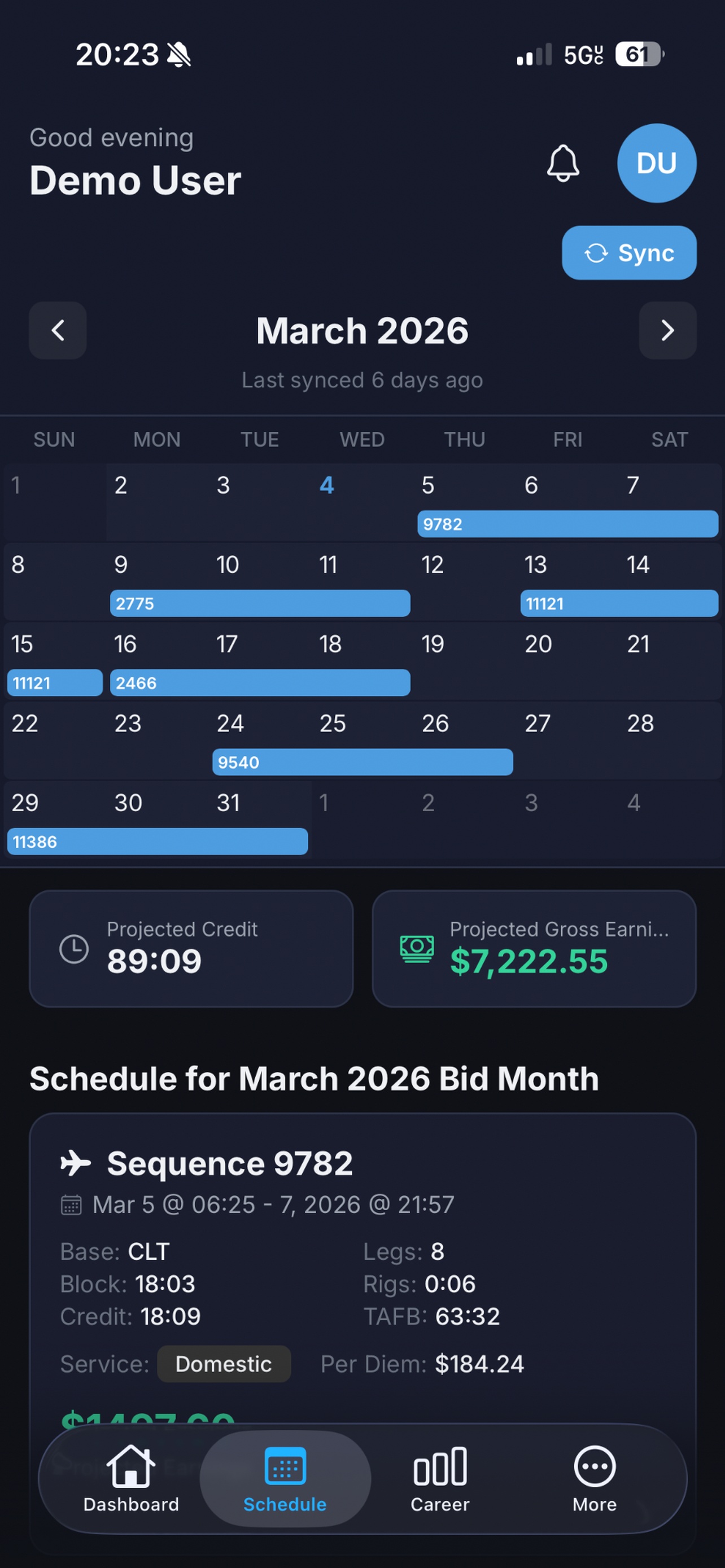 Schedule — Calendar & Sequences